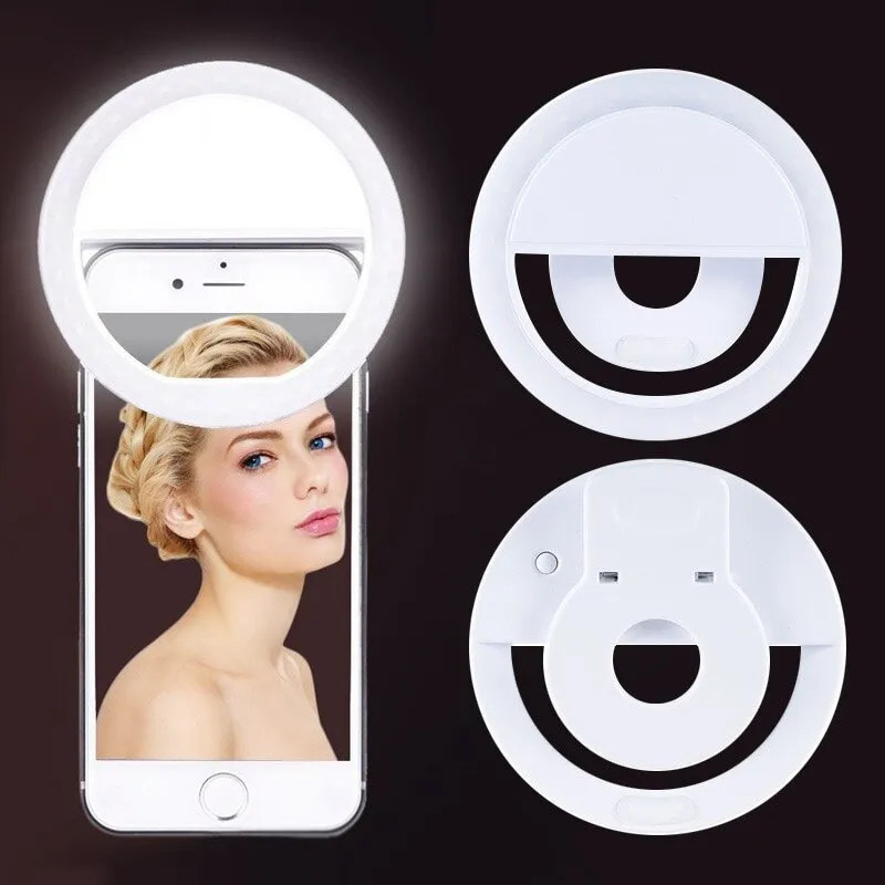 Photography Lighting Lamp - USB Rechargeable LED Selfie Ring Light