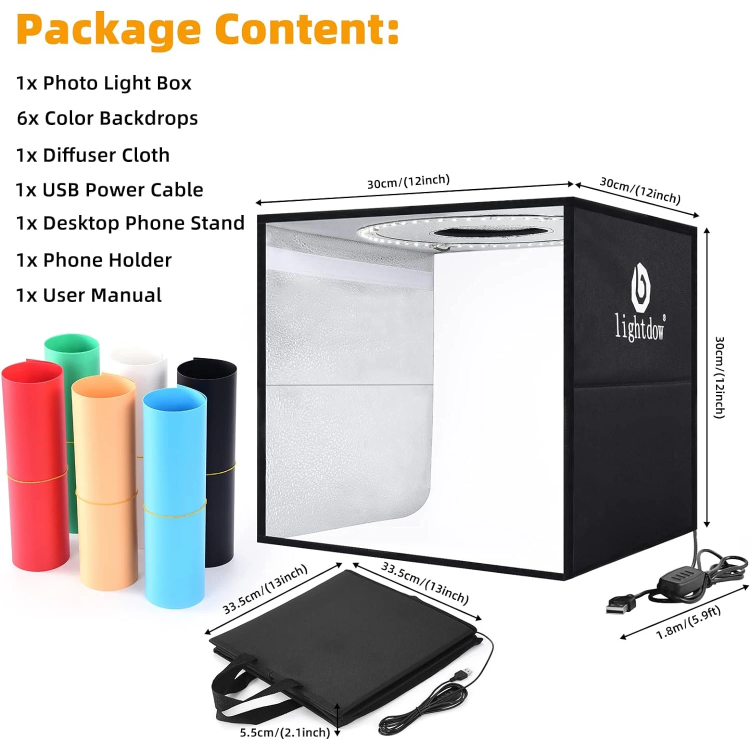 Photography Lighting Product - Lightdow Photo Studio Light Box Kit