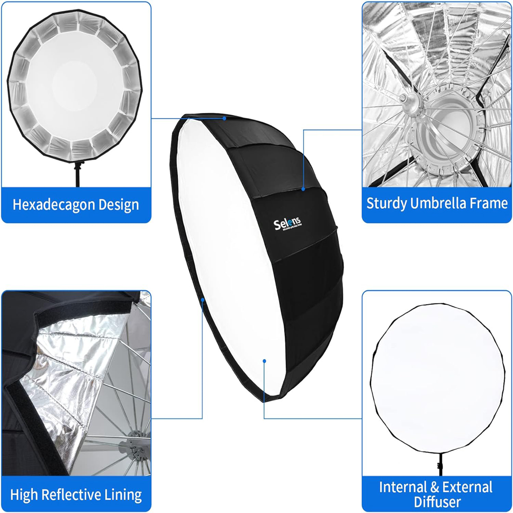 Selens Quick-Setup Parabolic S - огляд і ціна Photography Lighting Beauty Dish