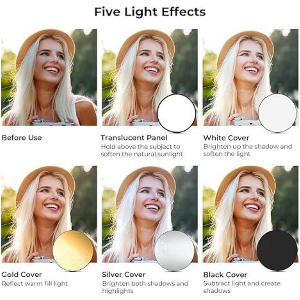 HUANYINGBJB Portable 5 in 1 Ph - огляд і ціна Photography Lighting Reflector