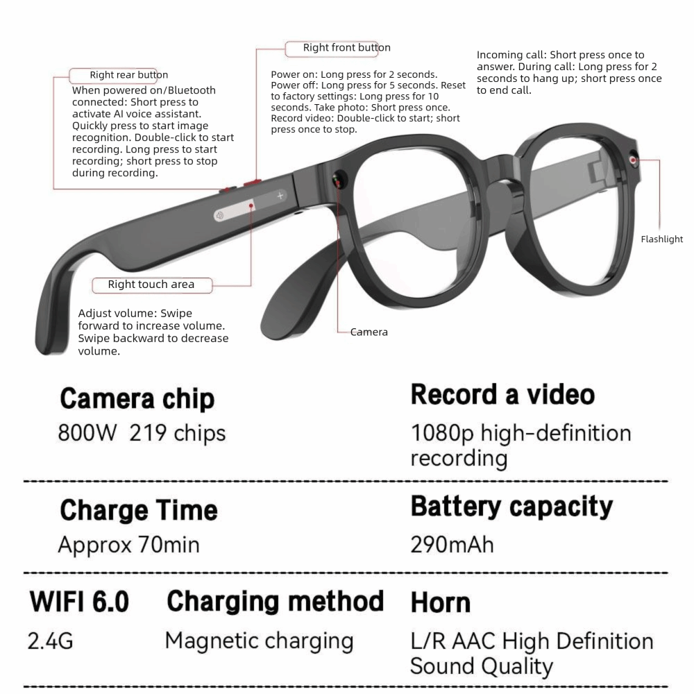 2 in 1 AI Smart Glasses HD Pho - огляд і ціна Photography And Lighting