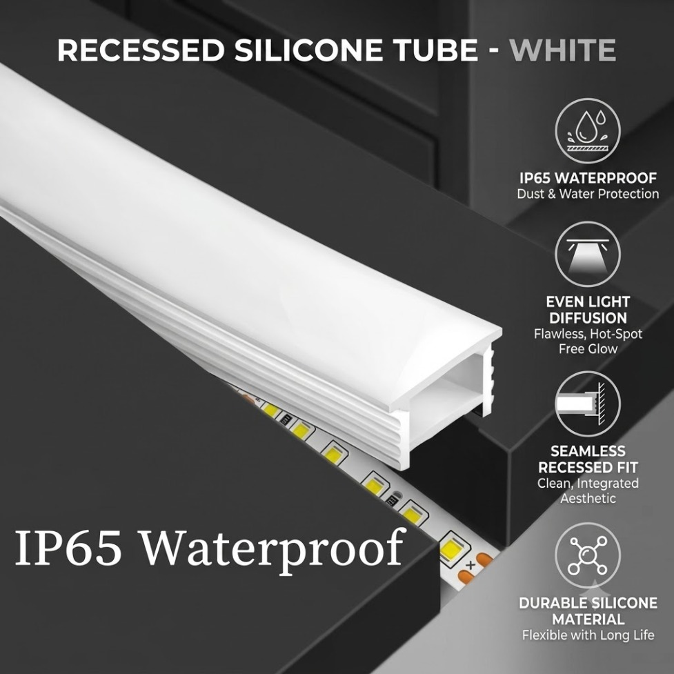 Recessed White Silicone Tube L - огляд і ціна Diffusion Material Roll