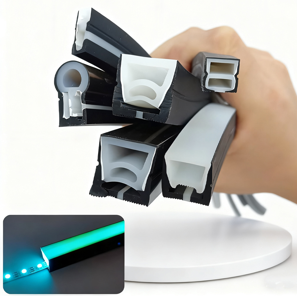 Black Silicone Tube LED Neon L - огляд і ціна Diffusion Material Roll