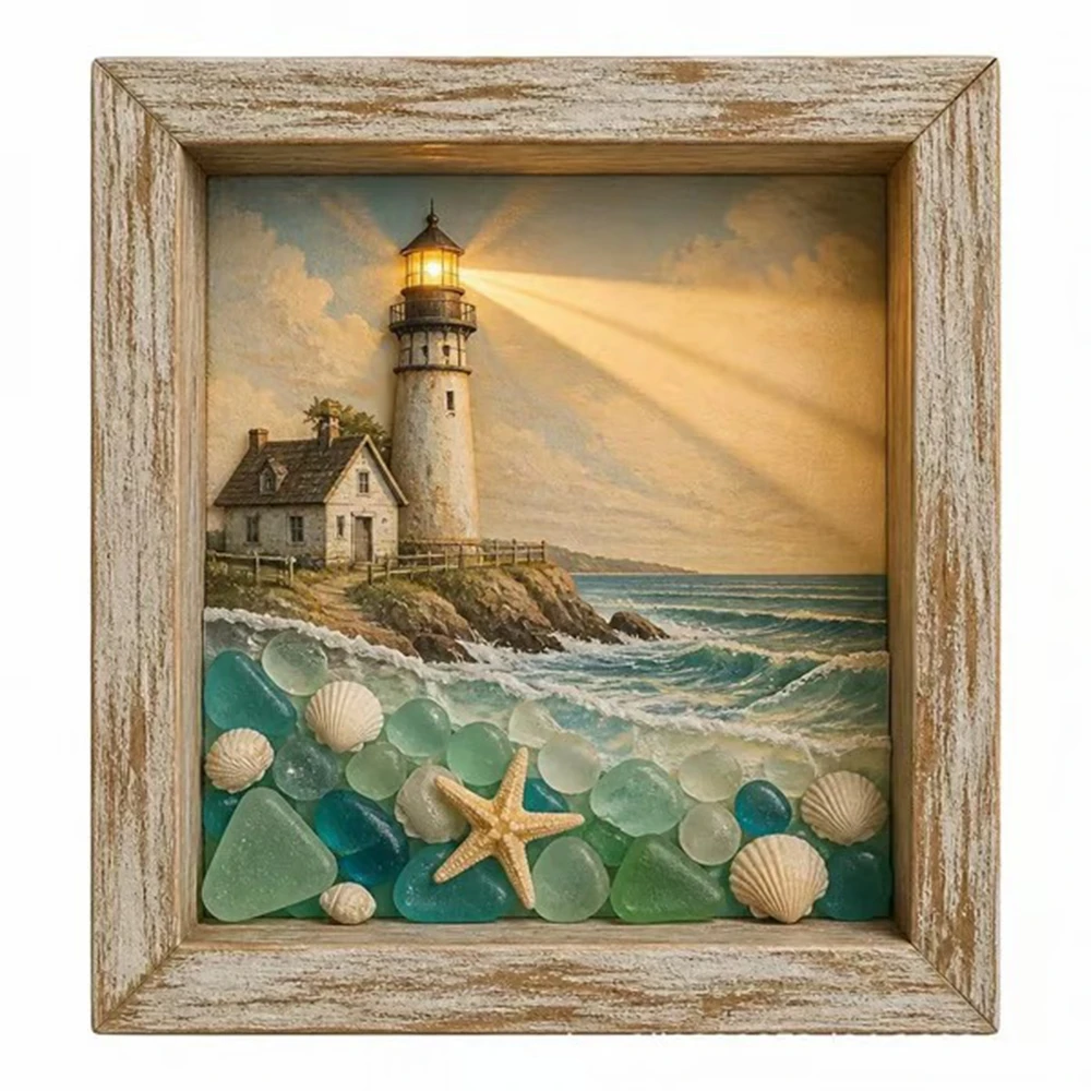 Sea Glass Art Painting with LE - огляд і ціна Photography Lighting Diy