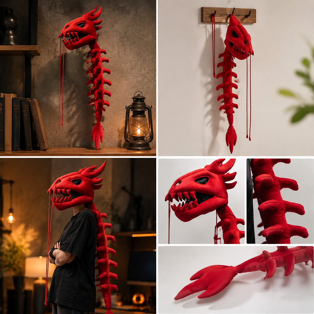 Dragon Skull Spine Plush Hood  - огляд і ціна Photography And Lighting