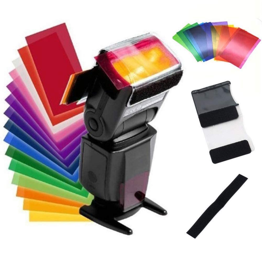 12 Colors Camera Flash Gels Li - огляд і ціна Photography Lighting Diy