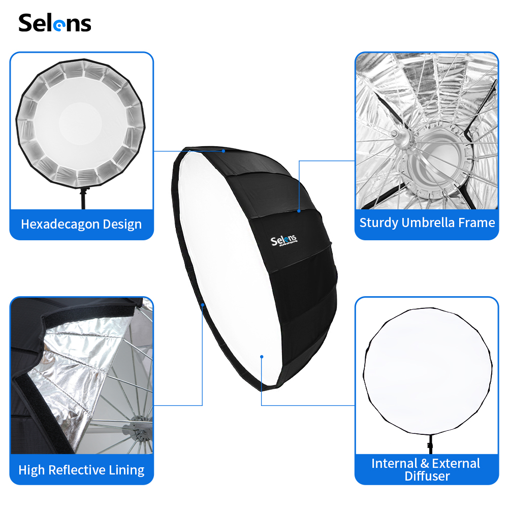 Selens Diffuser Reflector Para - огляд і ціна Photography Lighting Beauty Dish