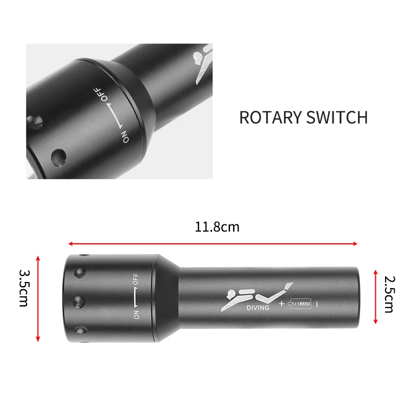 New T6 LED Diving Torch Long-R - огляд і ціна Photography And Lighting