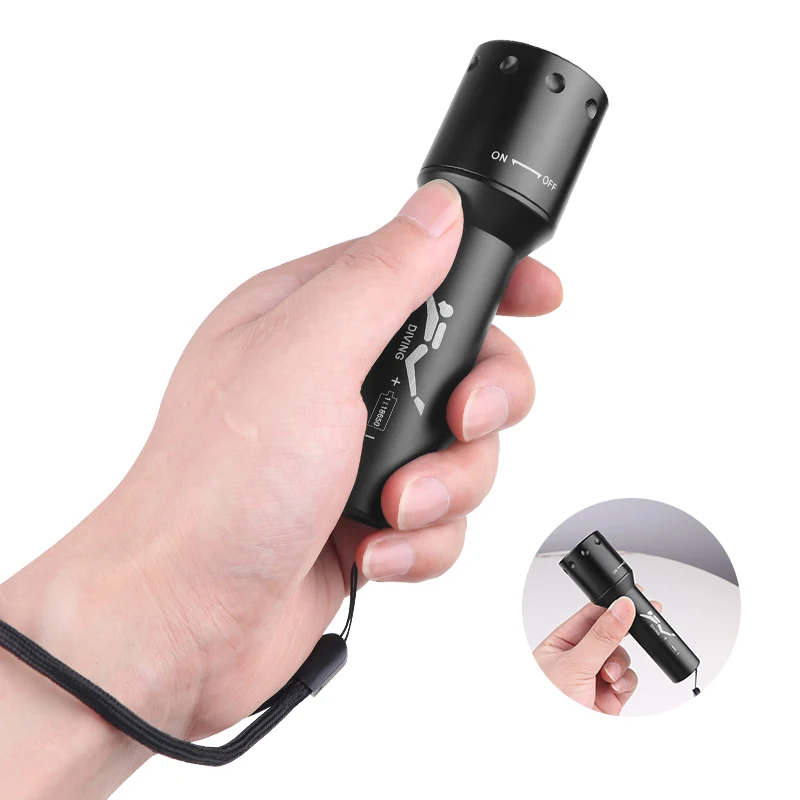 New T6 LED Diving Torch Long-R - огляд і ціна Photography And Lighting