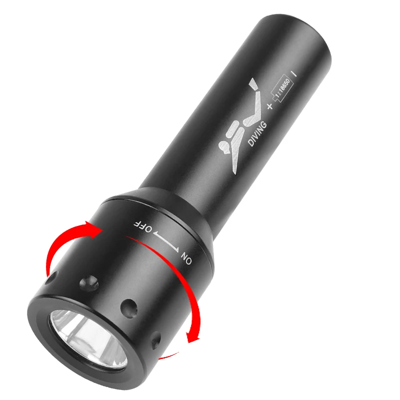New T6 LED Diving Torch Long-R - огляд і ціна Photography And Lighting